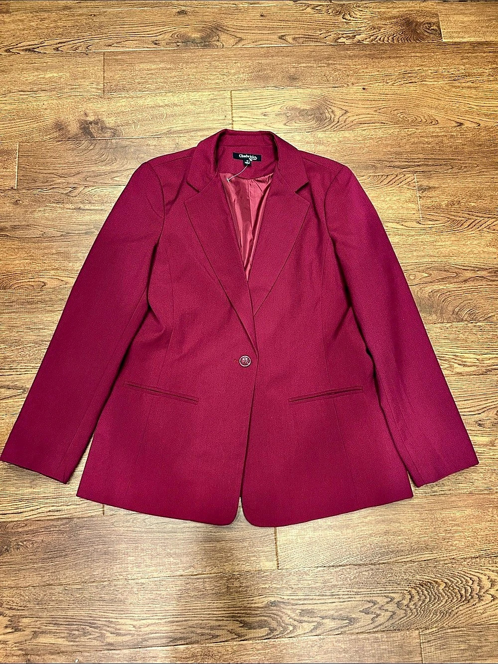 Chadwicks Women's Blazer Berry Magenta Size 12 Like New